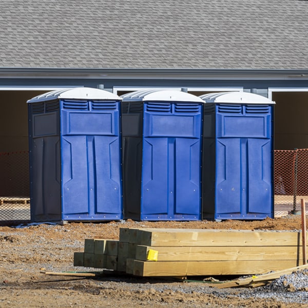 how often are the porta potties cleaned and serviced during a rental period in Bard California